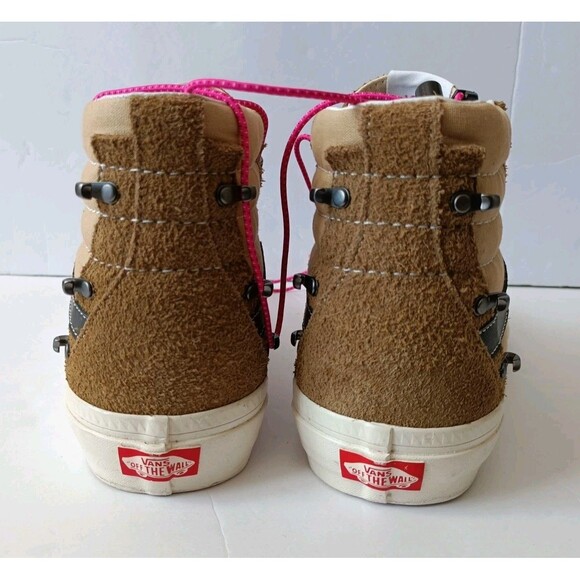 Vans Sk8-Hi Echo DX Shoes Men's 10 Hairy Suede Brown Beige - Picture 6 of 9